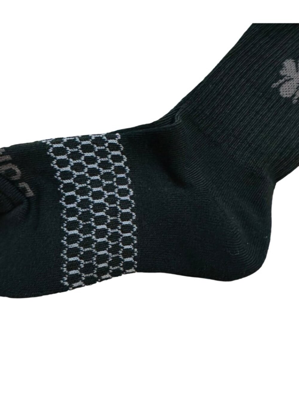Bombas Crew socks size small black honeycomb arch support stay up antimicrobial - Picture 10 of 14